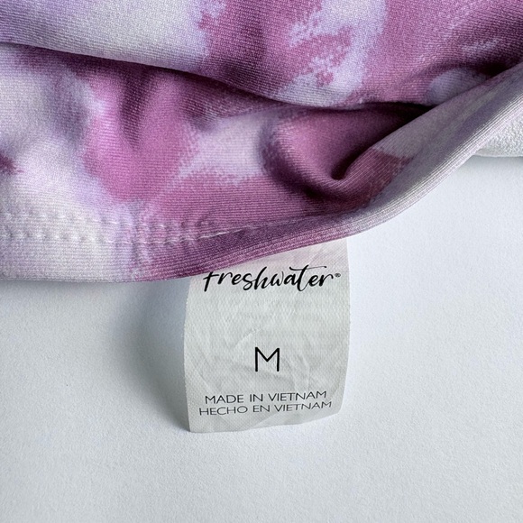 Fresh Water Brand - Purple and White High-Waist Tie-Dye Bikini Set Wome's size M - Picture 7 of 9